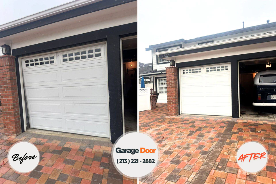 Before and after: garage door repair Hidalgo County